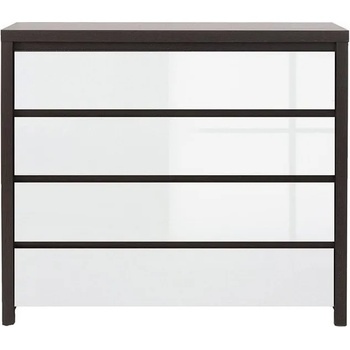 Image 1 of Black Red White Скрин с четири чекмеджета kaspian kom4s венге / бял гланц