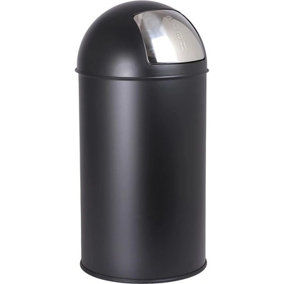 Jago Kôš s push vekom, 50 l, nerezová oceľ, čierna