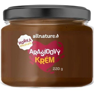Allnature Arašídový krém s hořkou čokoládou 220 g