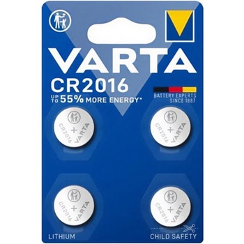 VARTA клетъчен бутон cr2016, литиев, 4 бр. в опаковка 6016101404 (6016101404)