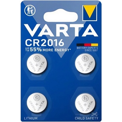 VARTA клетъчен бутон cr2016, литиев, 4 бр. в опаковка 6016101404 (6016101404)