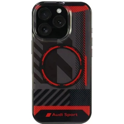 Audi IML Sport MagSafe iPhone 16 Pro 6.3" черен/черен твърд калъф AUS-IMLMIP16P-RSQ/D2-BK (6955250227858)