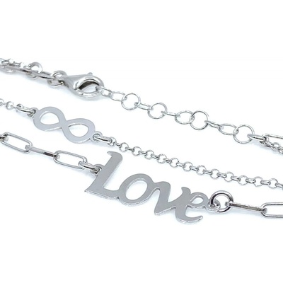 Jan Kos jewellery stříbrný náramek Love 12119409