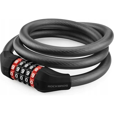 ROCKBROS Механизъм за заключване с комбинация Rockbros RKS507-1BK, 1.8m, черен (RKS507-1BK)