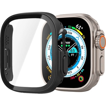 Spigen Качествен твърд кейс с вграден стъклен протектор за дисплея на Apple Watch Ultra, Ultra 2, Ultra 3 49мм - Spigen Thin Fit 360 Case (черен) (ACS05558)
