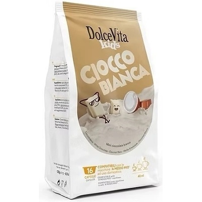 16 бр. капсули детска напитка Dolce Vita Cioccobianca съвместими с кафемашини Lavazza A Modo Mio®