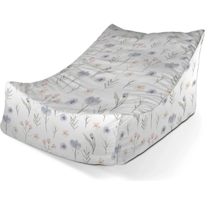 Sablio Sedací vak Lounge Jemné květy 120 x 100 x 80 cm – Zboží Dáma