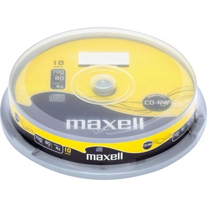 Maxell CD-RW80 MAXELL, 700MB, 52x четене 4x запис, 10 бр (ML-DC-CDRW-10-CAKE) - itmode
