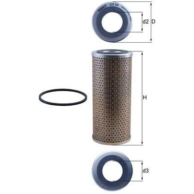 Olejový filter MAHLE ORIGINAL OX 50D (OX50D)