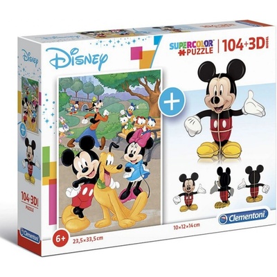 Clementoni Supercolors 3D model Mickey Mouse 104 dielov
