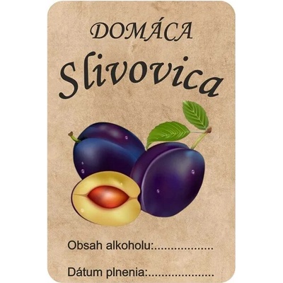 Etiketa na domácu Slivovica