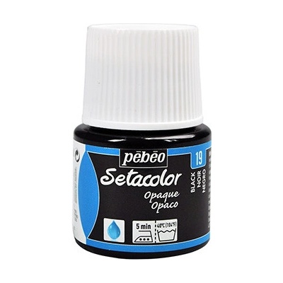 Farby na textil Pebeo Setacolor Opaque 45 ml Black
