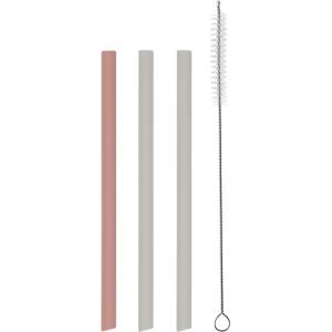 KikkaBoo Сет сламки KikkaBoo Platinum Silicone - Blush, 3 броя (31302050004) - ozone