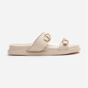 Wheres That From Сандали Wheres That From Women's Where's Sliders Flat Sandals - NudePU