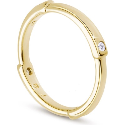 Biju Pozlacený dámský prsten jemný s drobnými kamínky zirkonů 4000370