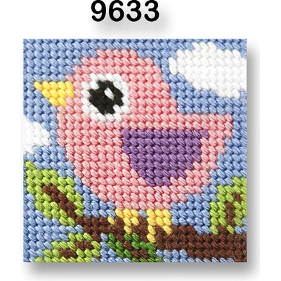 VTC Vyšívací sada s předtištěným motivem 70264 9633 ptáček růžová 10,5x10,5cm – Hledejceny.cz