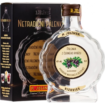 Rudolf Jelínek Pálenka z čiernych ríbezlí 42% 0,2 l (kazeta)