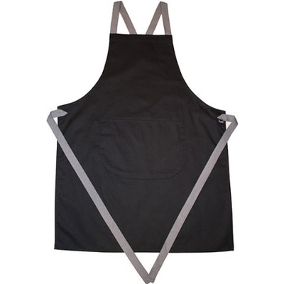 Dennys London Unisex dlouhá zástěra s laclem DP130 Black