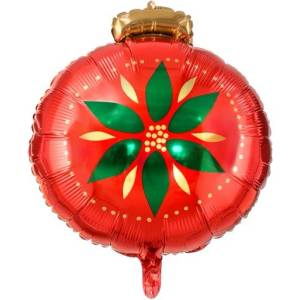 Party Deco Фолиев Балон "Коледна Топка", 45x45 см (FB115)