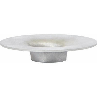 Ferm Living Kovový svícen Soothe Aluminium Ø 16 cm, stříbrná barva, kov