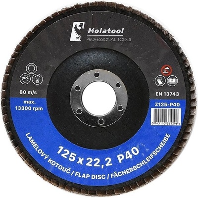 Molatool Lamelový brusný kotouč 125 mm P40 Z125-P40