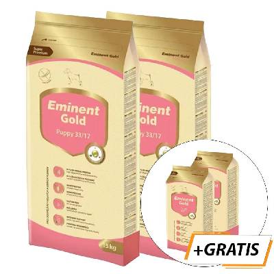 Eminent Dog Gold Puppy 2 x 15 kg + 2 x 2 kg gratis