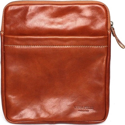 Vera Pelle no. 82 kožená středně velká Crossbody taška světlehnědá