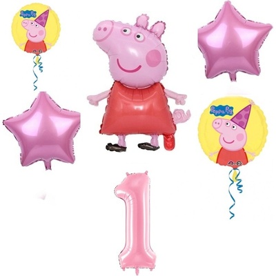 Balónkový set Prasátko Peppa 1.narozeniny
