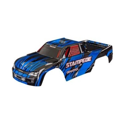 Traxxas каросерия Stampede синя (безщипкова)