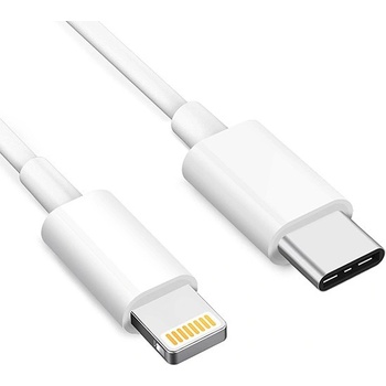 FORCELL USB-C Кабел за iPhone с Бързо Зареждане (Lightning) HQ 1m, Бял (Bulk) (4260587934044)