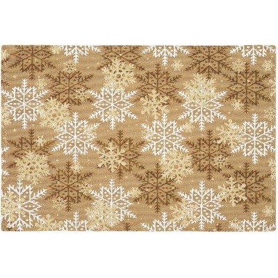 SCANquilt prostírání MOTIV vločky béžovobílá běhoun delší strana 100-170cm – Zboží Dáma