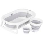 Chipolino Комплект 3 в 1 Chipolino - Сгъваеми вана, кофа и съд за поливане, Bubble Spa, сив (VKBSP0251GY)