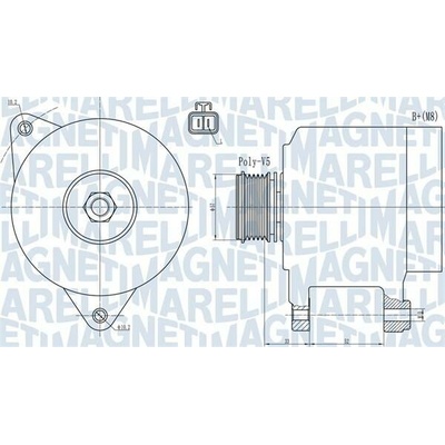 Alternátor MAGNETI MARELLI 063731906010