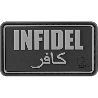 Gumová nášivka Jackets to Go Infidel - sivá
