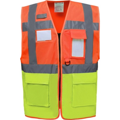 Yoko vesta HVW820 Hi Vis síťovaná výstražná oranžová fluorescent žltá fluorescent