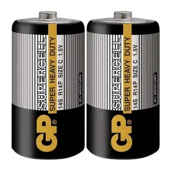 GP Batteries Цинк карбонова батерия GP 14S-S2 Powercell, R14, 2 бр. в опаковка / Shrink, 1.5V (GP-BM-14S-S2)