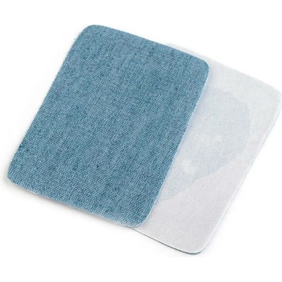Nažehlovací záplaty riflové 5,3x7,9 cm, malé, 2 modrá jeans