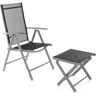 Garthen 6351 Hliníková skládací židle s nánožníkem