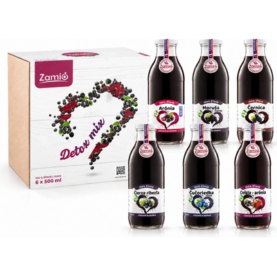 ZAMIO Balíček Detox Mix 6 x 500 ml