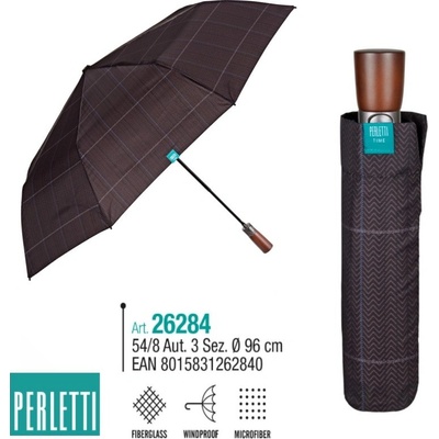 Perletti 26284 time Scottish deštník pánský automatický sv.hnědý