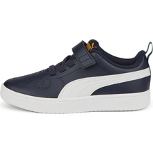 Puma detská voľnočasová obuv Rickie AC+PS tmavo modrá,biela,zlatá
