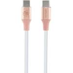 Guess GUCCLALRGDP USB-C кабел - USB-C 1, 5м бързо зареждане розов с изпъкнало лого (GUCCLALRGDP)