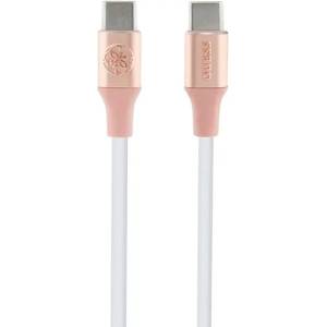 Guess GUCCLALRGDP USB-C кабел - USB-C 1, 5м бързо зареждане розов с изпъкнало лого (GUCCLALRGDP)