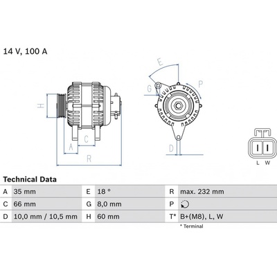 Generátor BOSCH 0 986 048 340 (0986048340)