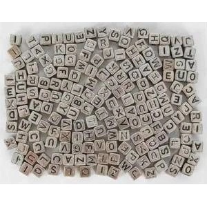 Fandy ABC Beads - Silver Letters 6 mm (30g)