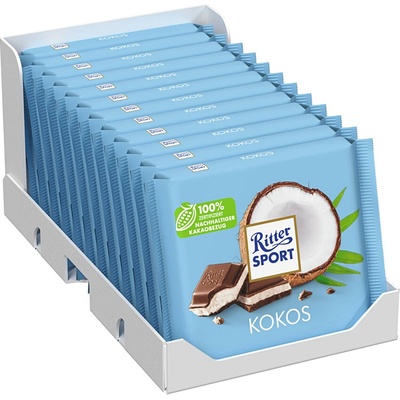 Ritter Sport Kokos kokosová 12 x 100 g VÝHODNÉ BALENÍ