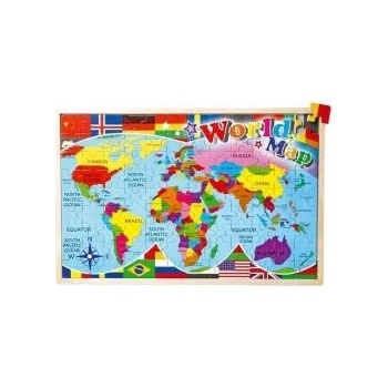 Small Foot vkladacie puzzle veľká mapa sveta