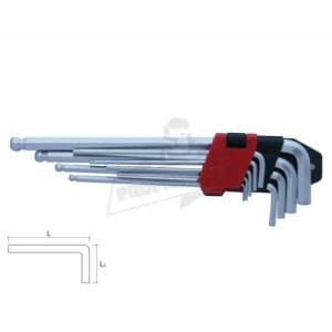 BOLTER Шестограми Г-образни за работа под ъгъл Extra Long CR. V. к-кт 9 бр. XG54203 BOLTER (XG54203)