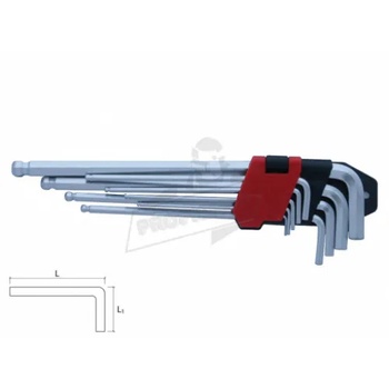 Image 1 of BOLTER Шестограми Г-образни за работа под ъгъл Extra Long CR. V. к-кт 9 бр. XG54203 BOLTER (XG54203)