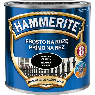 AkzoNobel Hammerite přímo na rez hladký černý 0,25l